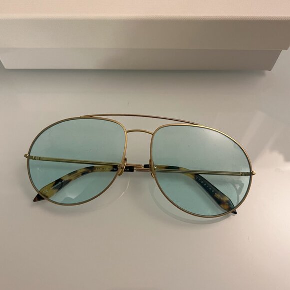 VICTORIA BECKHAM Rounded Metal Aviator SUNGLASSES MSRP$395 Handmade in ITALY main image 8
